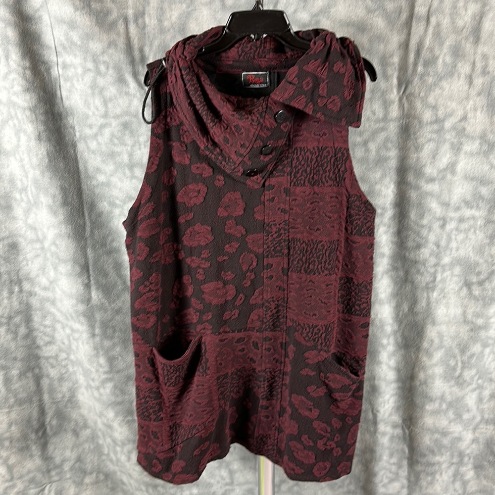 Prisa 3 button Tunic Vest sz 2x/3x